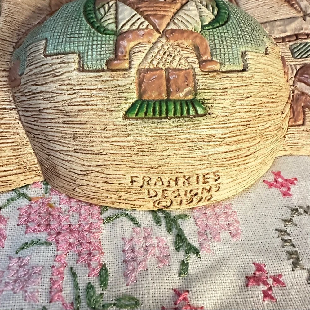 Vintage Frankies Designs Southwestern Wall Hanging Pots 1990 - Picture 3 of 11